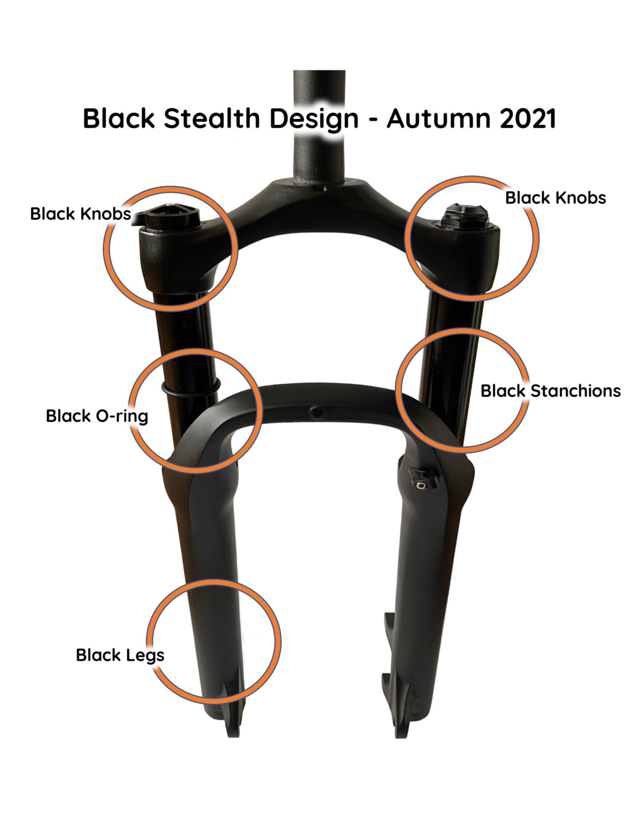 Fork eBP Gaia 20″ x 4″ (Matte Black) w. Extra Long Steerer Tube - Image 2